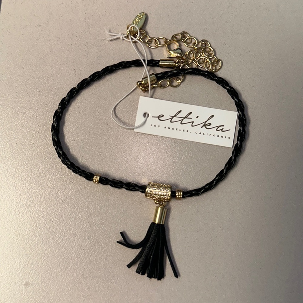 Ettika braided and tassel choker necklace